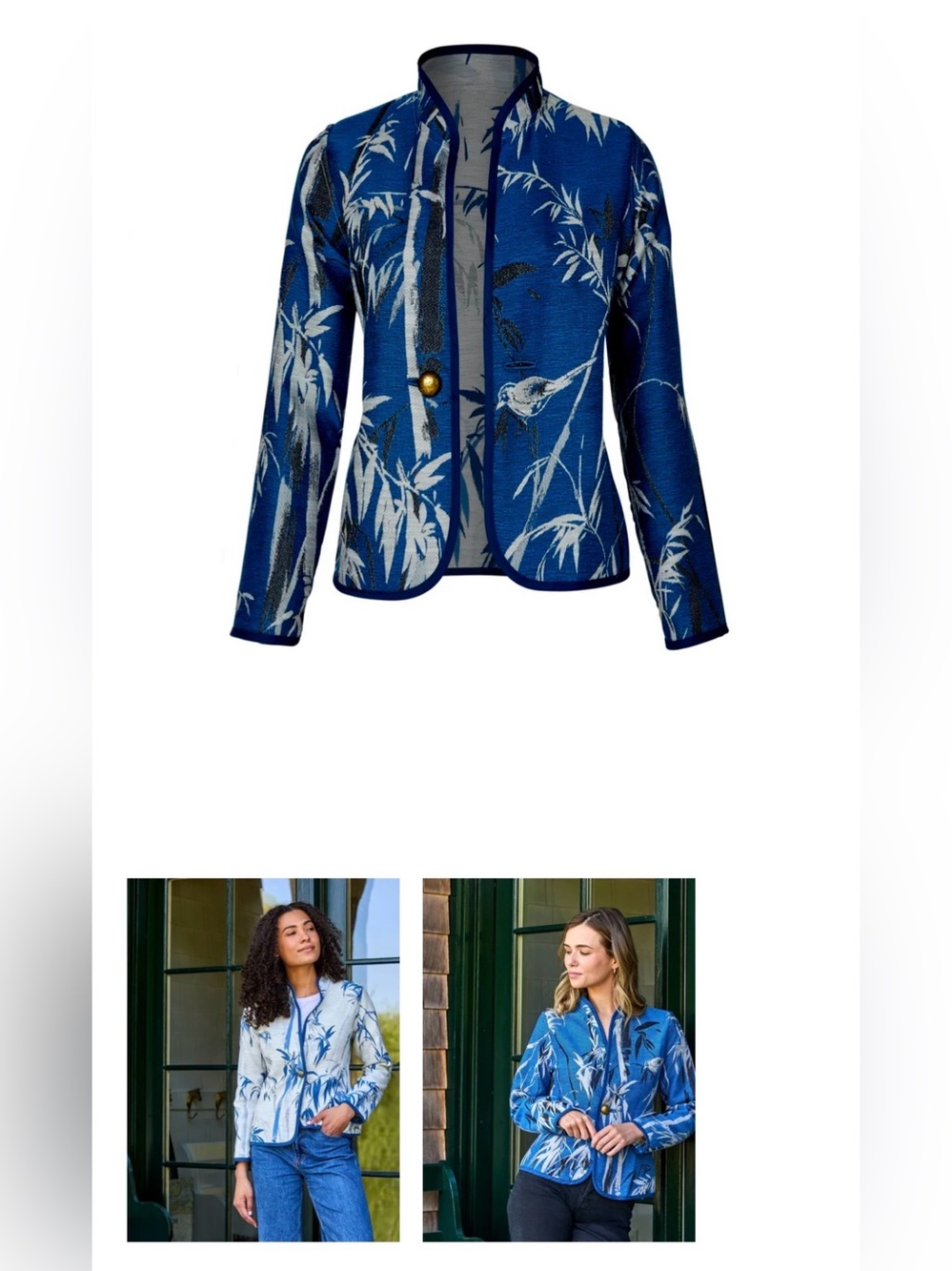 Classic Avian Azure Artisan Trimdin reversible Jacket